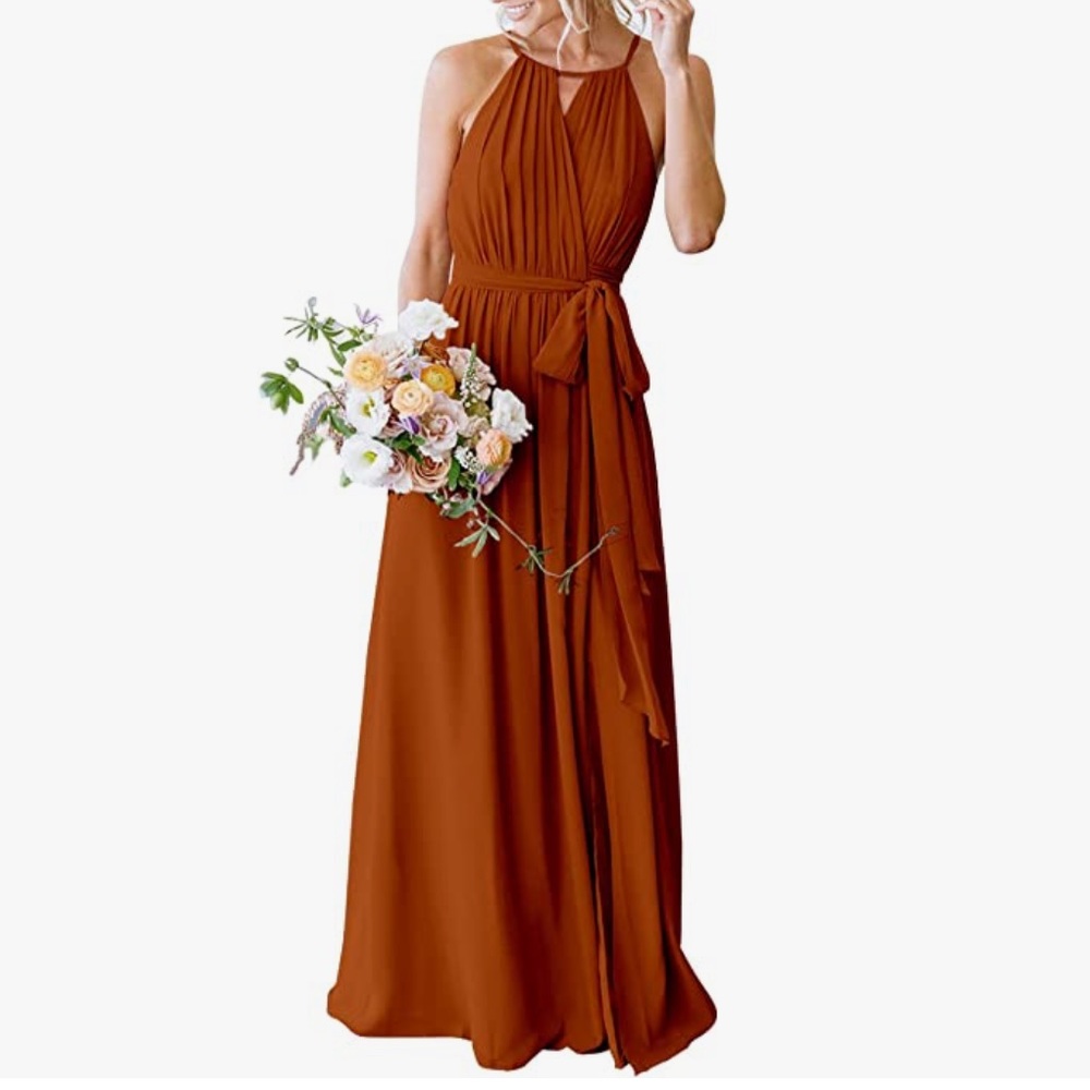 Brand New Bridesmaid dress or formal dress in burnt orange! Size 6